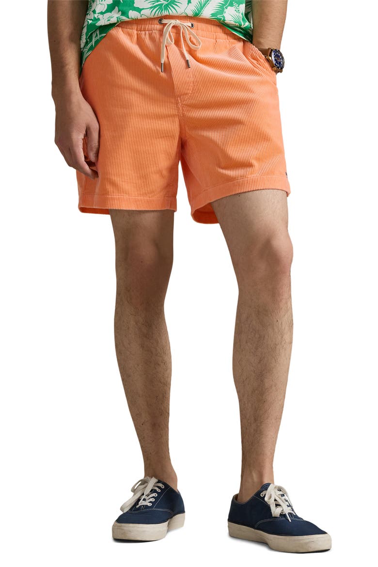 Prepster Corduroy Shorts, Main, color, KEY WEST ORANGE