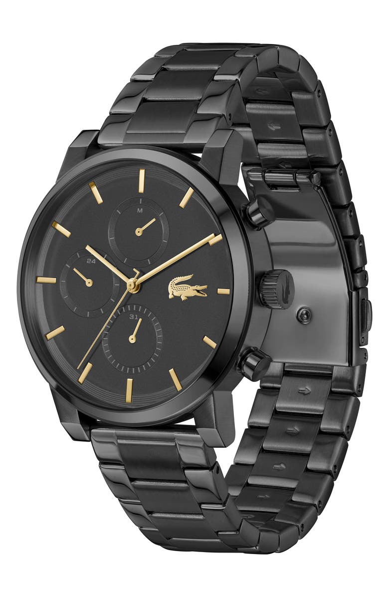 Lacoste Replay Chronograph Bracelet Watch, 44mm, Alternate, color, Black