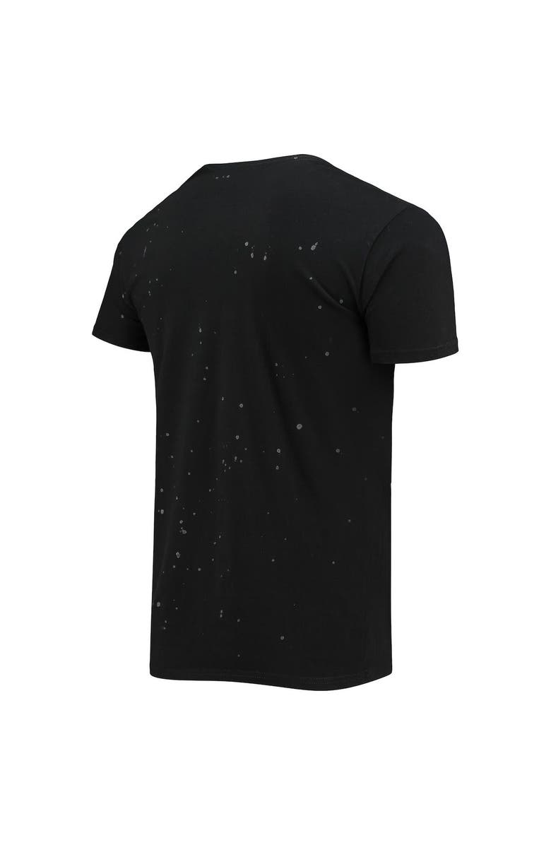 Retro Brand Men's Original Retro Brand Black Alabama State Hornets Bleach Splatter T-Shirt, Alternate, color, 