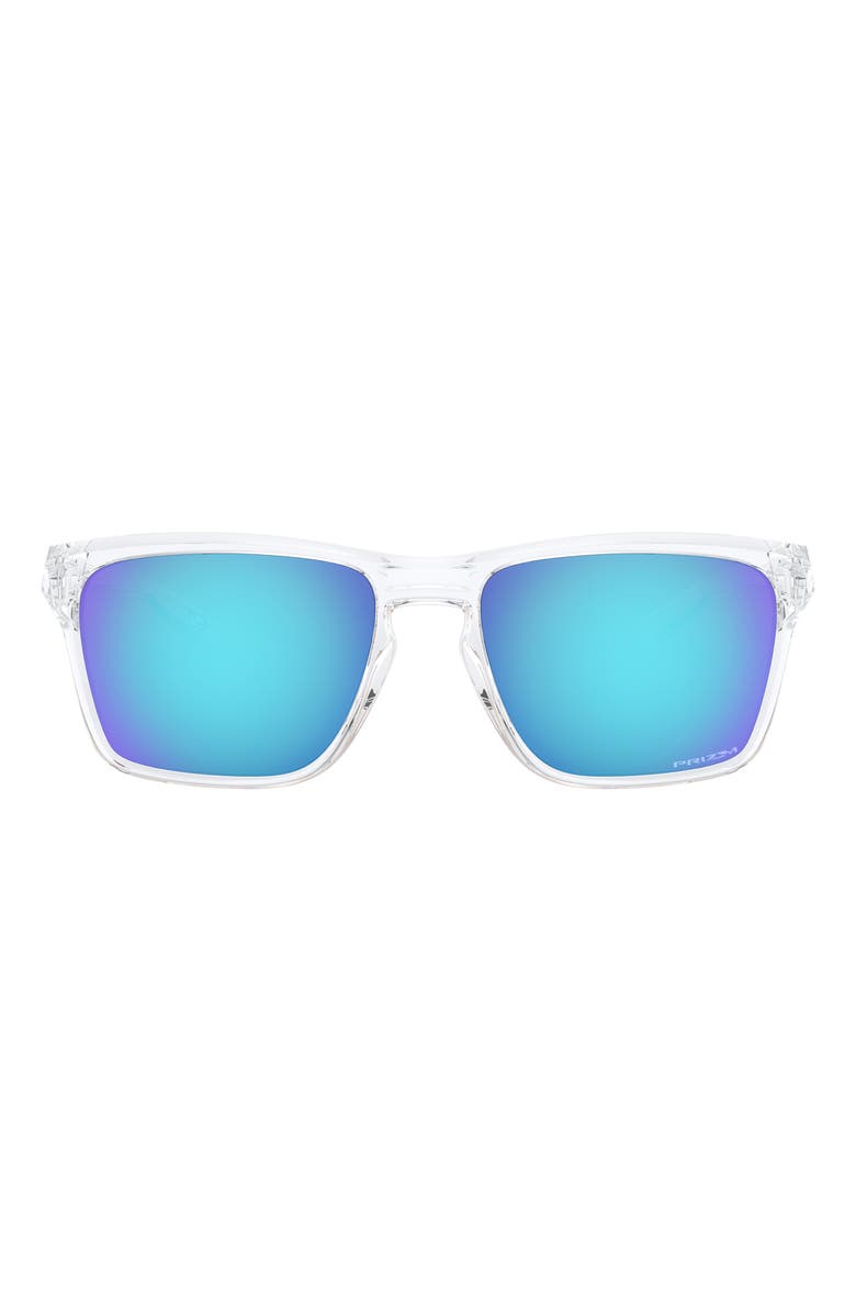 Oakley Sylas 60mm Prizm<sup>™</sup> Rectangular Sunglasses, Main, color, Sapphire