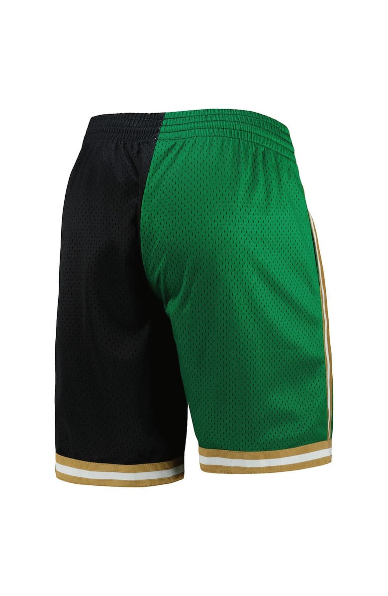 Mitchell & Ness Men's Mitchell & Ness Kelly Green/Black Boston Celtics Hardwood Classics 2007 Split Swingman Shorts, Alternate, color, Kelly Green