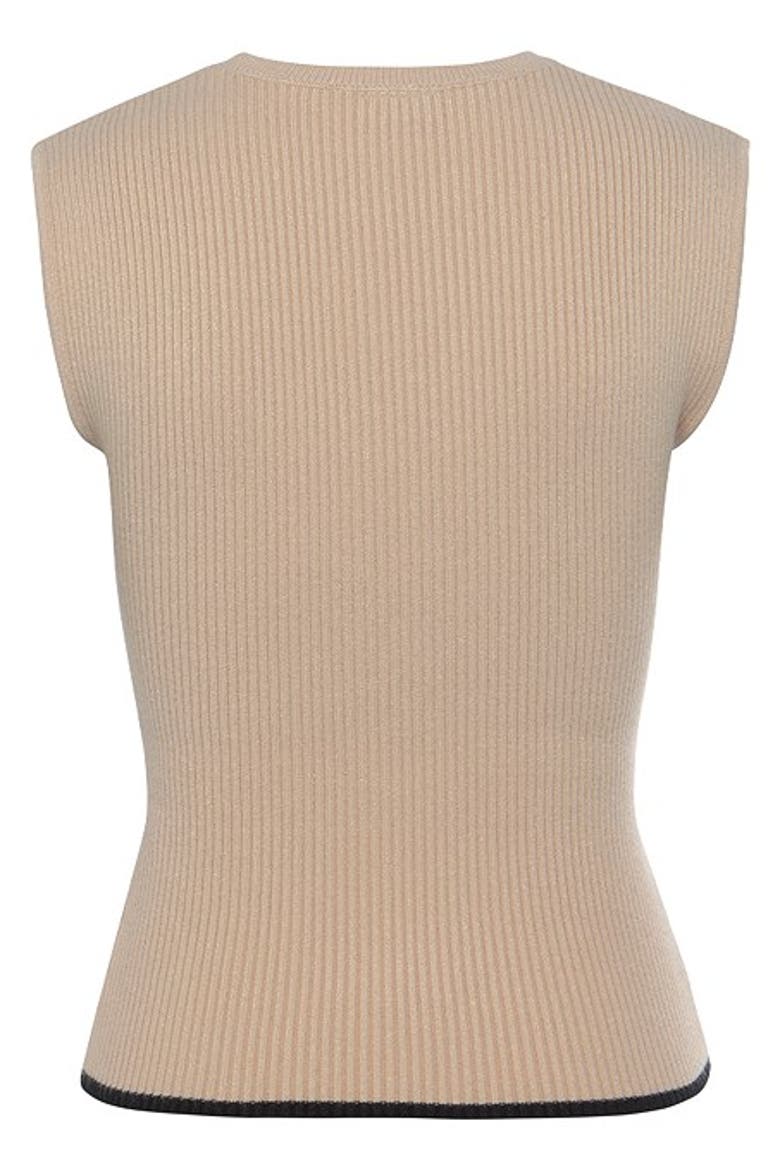 Women's Knit Pattern Sweater Vest, Alternate, color, Beige