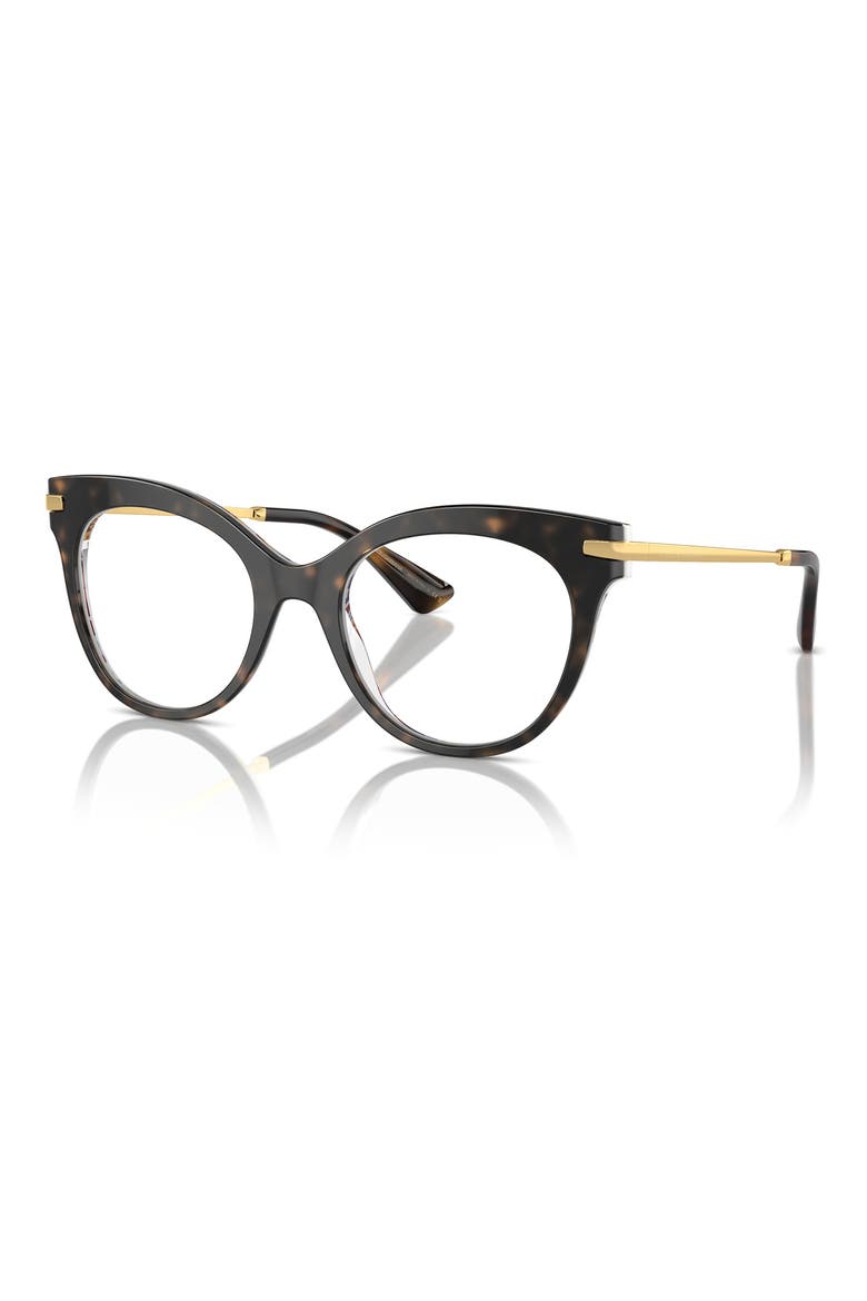 52mm Butterfly Optical Glasses, Alternate, color, WHITE/GOLD/HAVANA