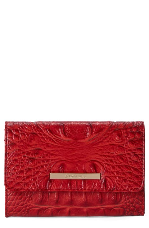 Kerra Croc Embossed Leather Wallet
