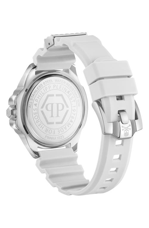 Philipp Plein The Skull Silicone Strap Watch, 41mm In Stainless Steel
