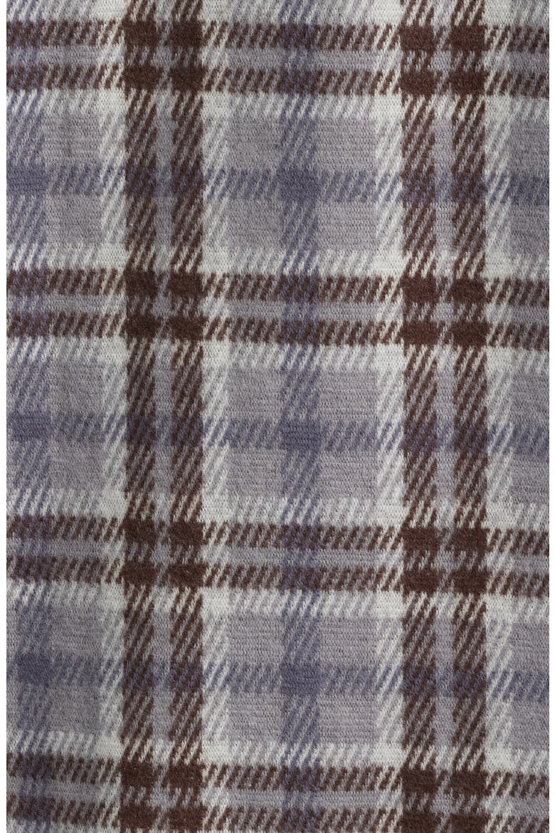 Plaid Knit Shirt Jacket, Alternate, color, HEATHER FOG COMBO