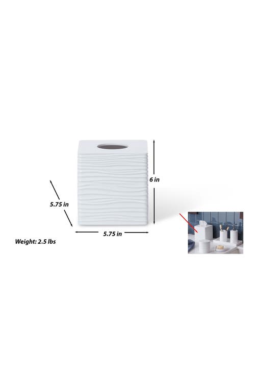 Roselli Trading Company By The Sea Tissue Box Cover In White