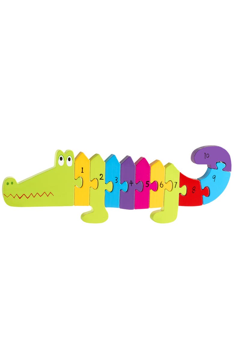 ORANGE TREE TOYS Puzzle Crocodile Number, Educational Toy, Kids Ages 1+, Main, color, Multicolored