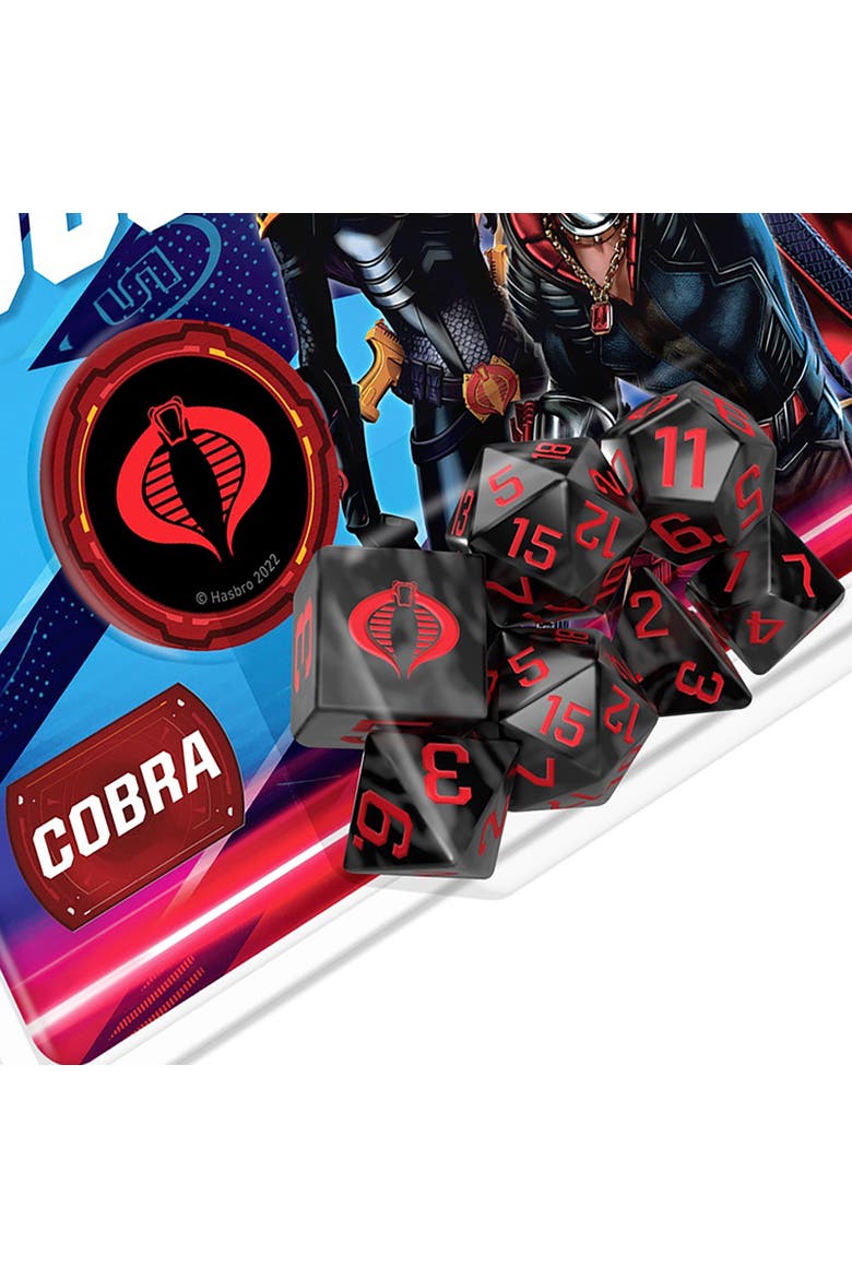 G.I. Joe Roleplaying Game Cobra Dice Set 8 Piece, Alternate, color, Black