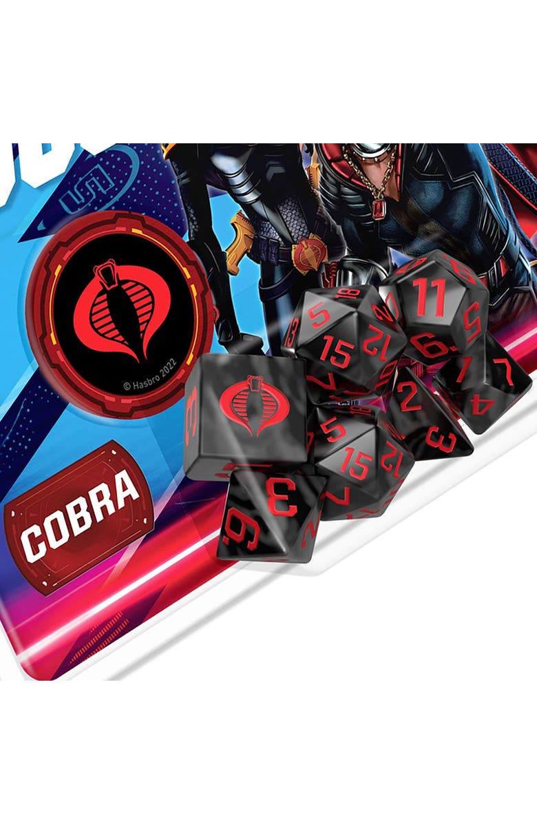 Renegade Game Studios G.I. Joe Roleplaying Game Cobra Dice Set 8 Piece, Alternate, color, Black