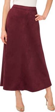 Vince Camuto Faux Suede A-Line Skirt