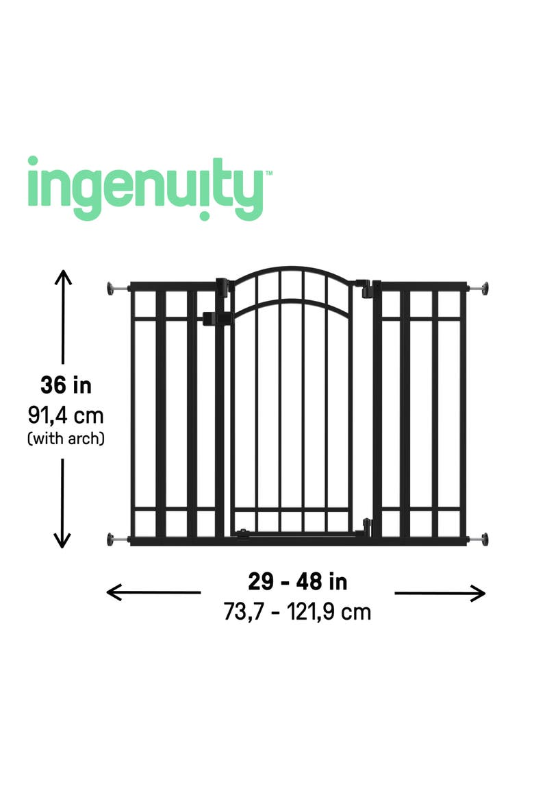 The Doorway 48W Series Pet and Baby Gate, Alternate, color, BLACK