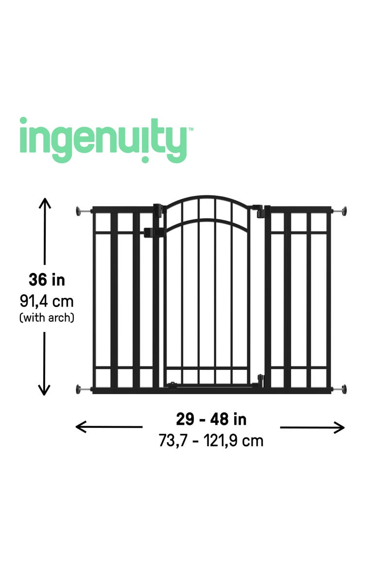 INGENUITY The Doorway 48W Series Pet and Baby Gate, Alternate, color, Black