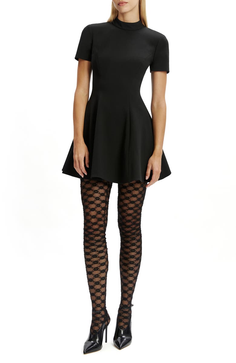 Bardot Zephyra Short Sleeve Minidress, Main, color, Black