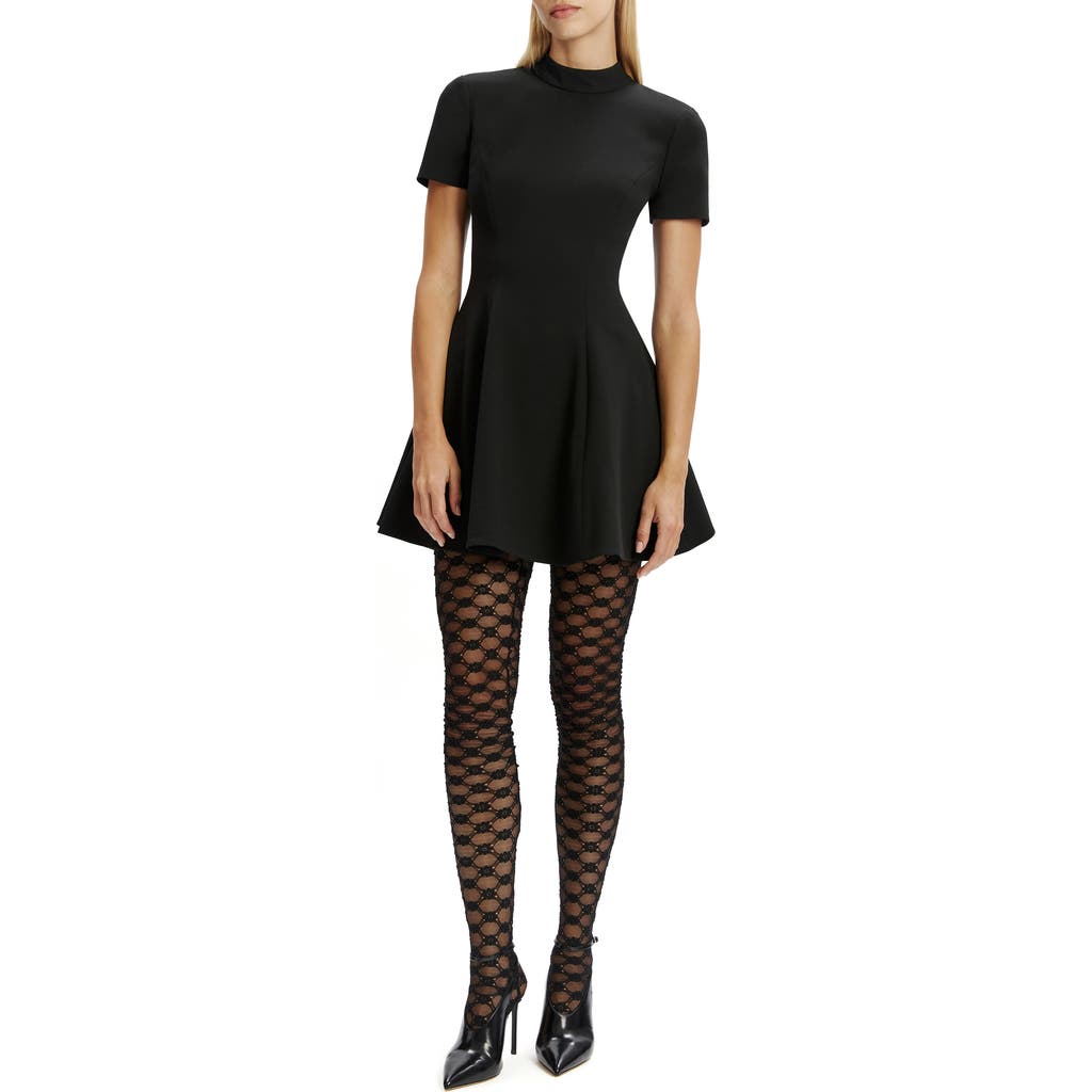 Bardot Zephyra Short Sleeve Minidress In Black