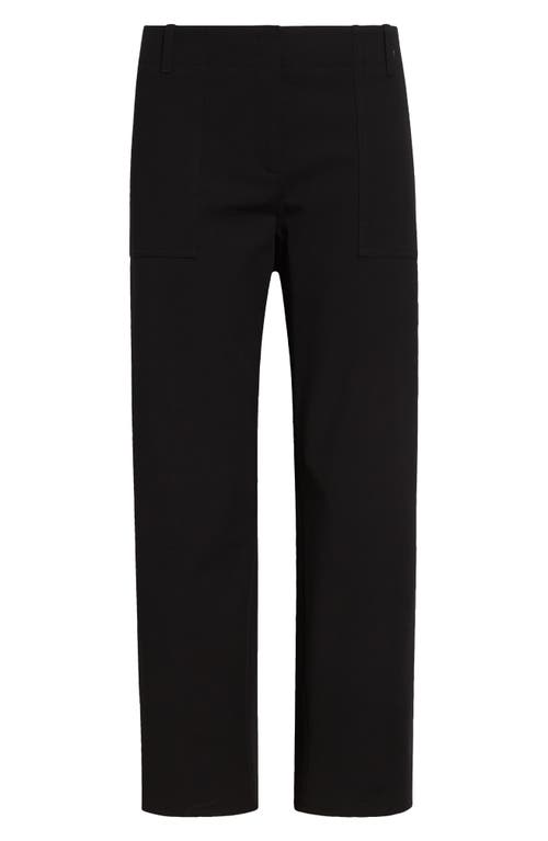 Akris Punto Franco Stretch Cotton Ankle Pants In Black