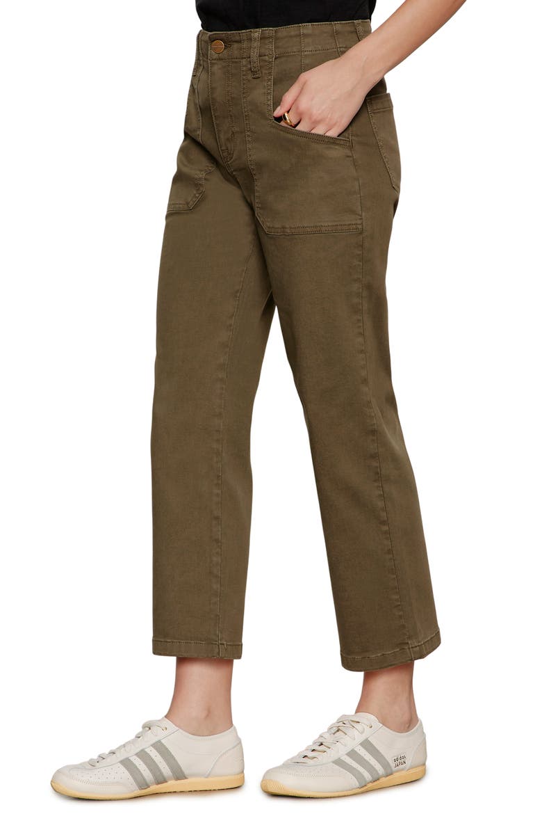 Retreat Crop Straight Leg Utility Pants, Alternate, color, BURNT OLIVE GREEN