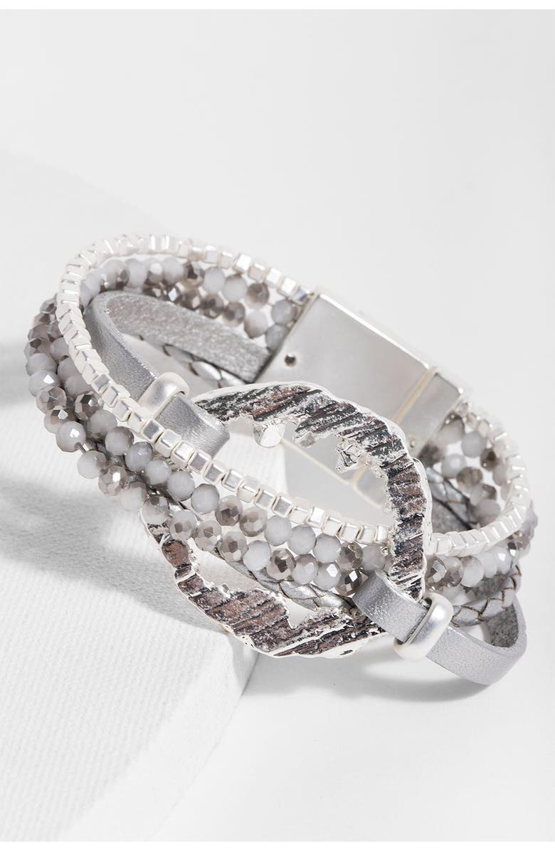 SAACHI Earthly Flow Beaded Multi Strand Wrap Bracelet, Alternate, color, 