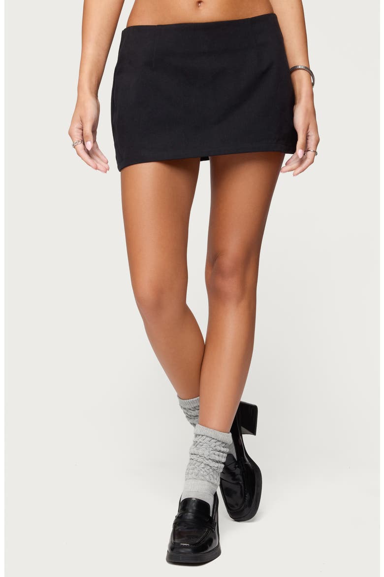 Monrow Low Rise Microskort, Main, color, BLACK