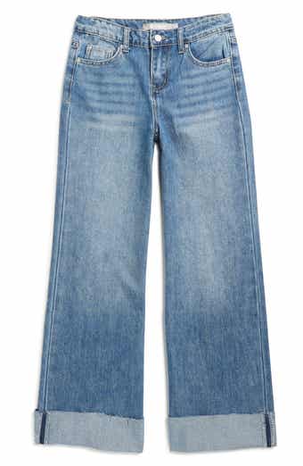 Tractr Kids' Cuffed Wide Leg Jeans