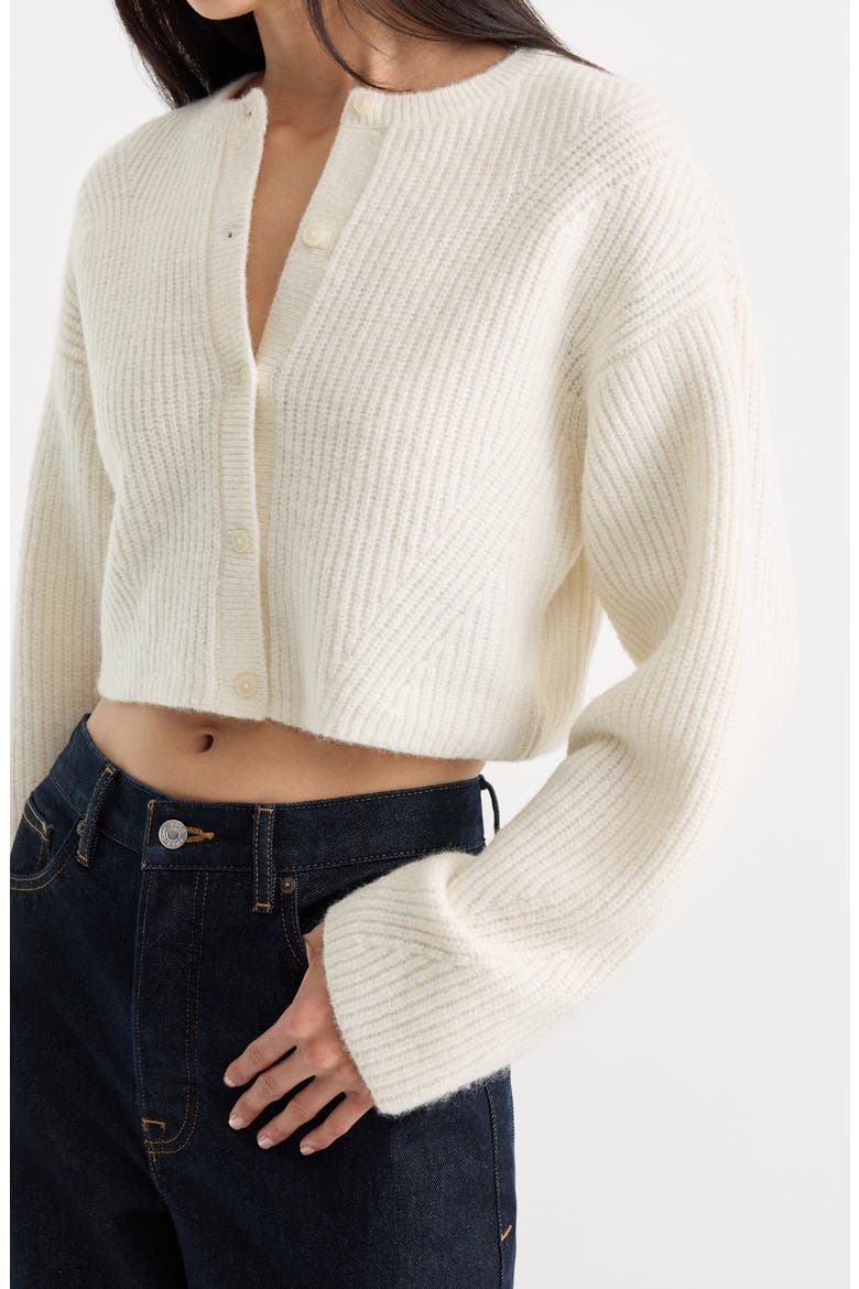 The Chunky Knit Cardigan, Alternate, color, CHALK