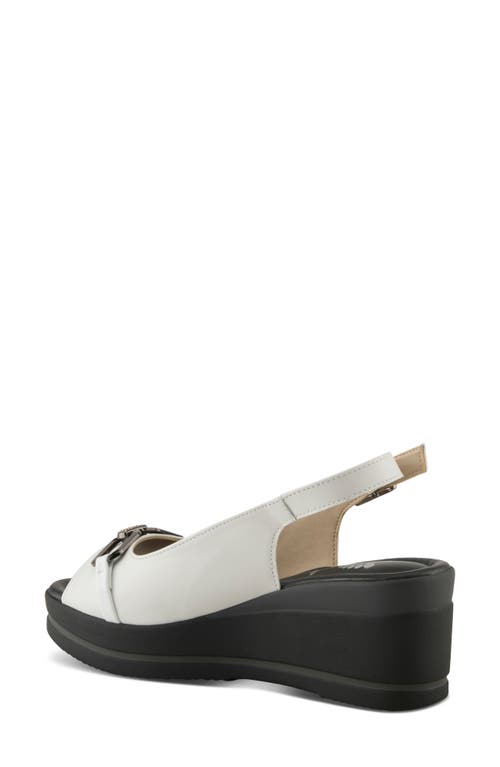 Spring Step Tamra Wedge Slingback Sandal In White