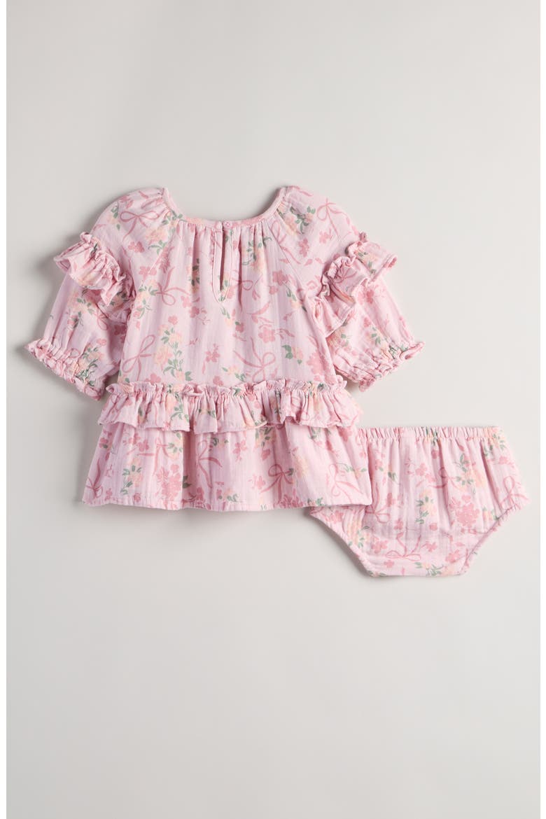 Floral Ruffle Cotton Dress with Bloomers, Alternate, color, PINK WINDSOME BOW FLORAL
