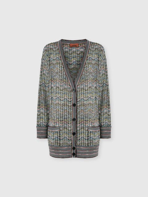 Oversized Viscose-blend Cardigan With Sequins