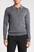 Nordstrom Machine Washable Merino Wool Polo Sweater