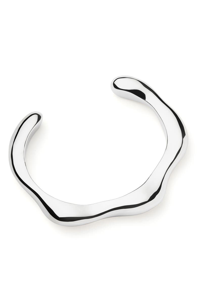 Missoma x Eny Lee Parker Puffy Open Cuff Bracelet, Alternate, color, Silver