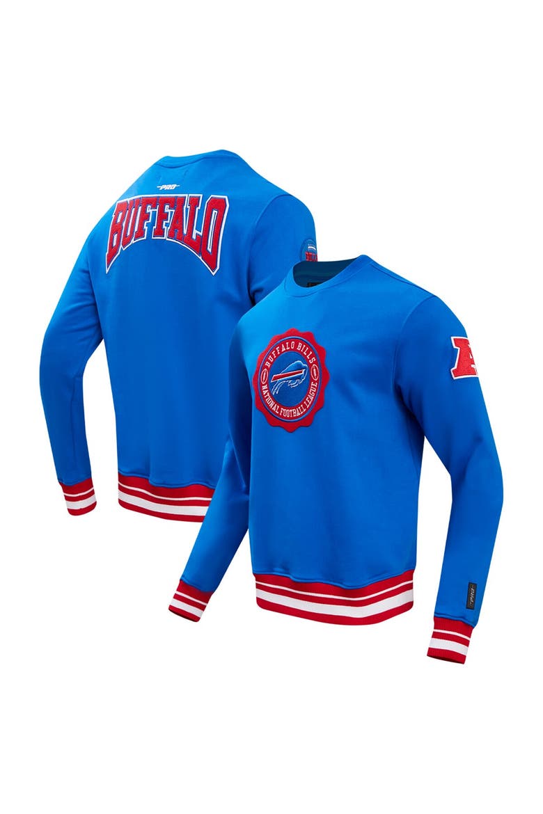 Men's Pro Standard Royal Buffalo Bills Crest Emblem Pullover Sweatshirt, Main, color, Royal