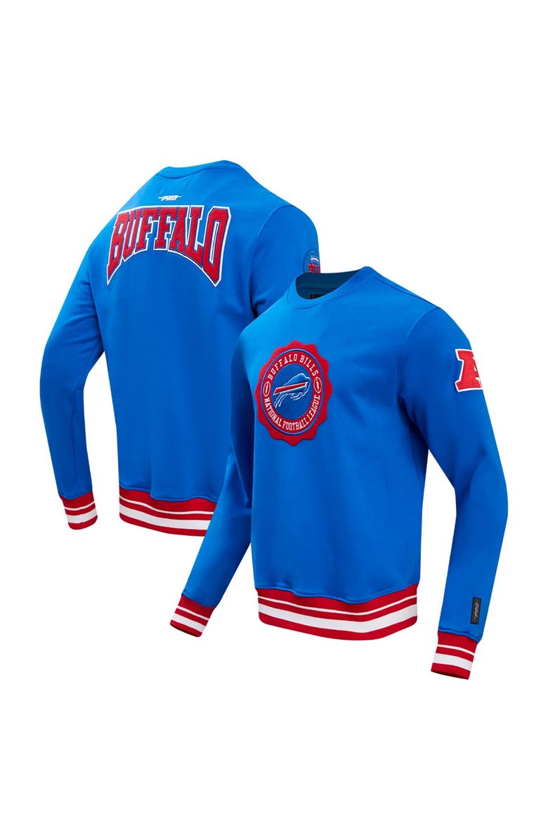PRO STANDARD Men's Pro Standard Royal Buffalo Bills Crest Emblem Pullover Sweatshirt, Main, color, Royal