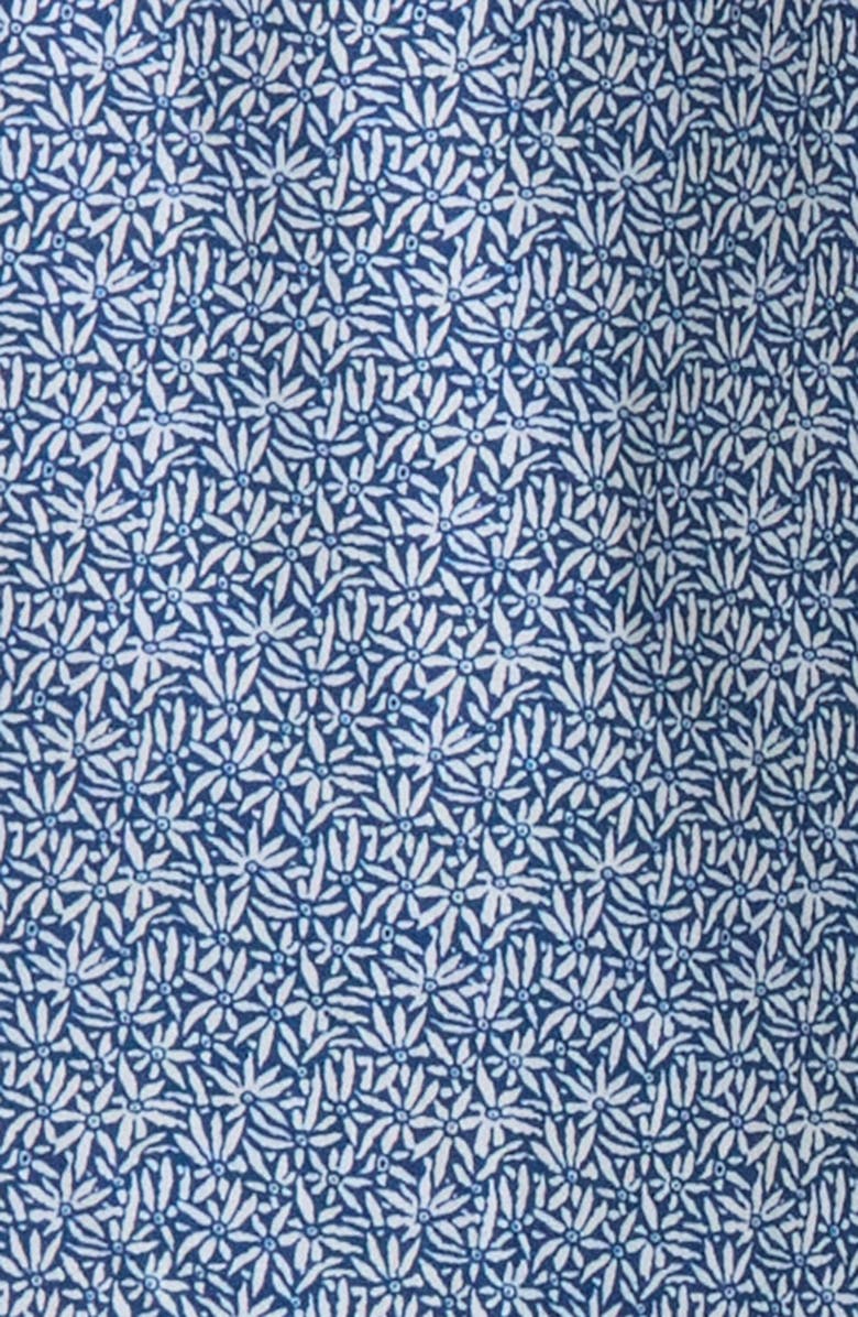 Jack Victor Marqius Floral Print Stretch Cotton Button-Up Shirt, Alternate, color, Navy