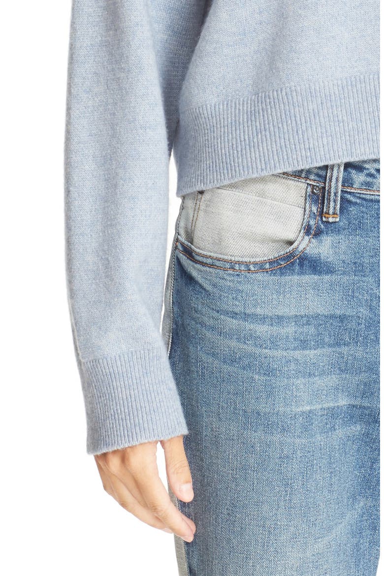 T by Alexander Wang Wool & Cashmere Birdseye Pullover, Alternate, color, CHAMBRAY