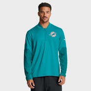 Nike Men's Nike Aqua Miami Dolphins Sideline Dri-FIT Half-Zip Pullover