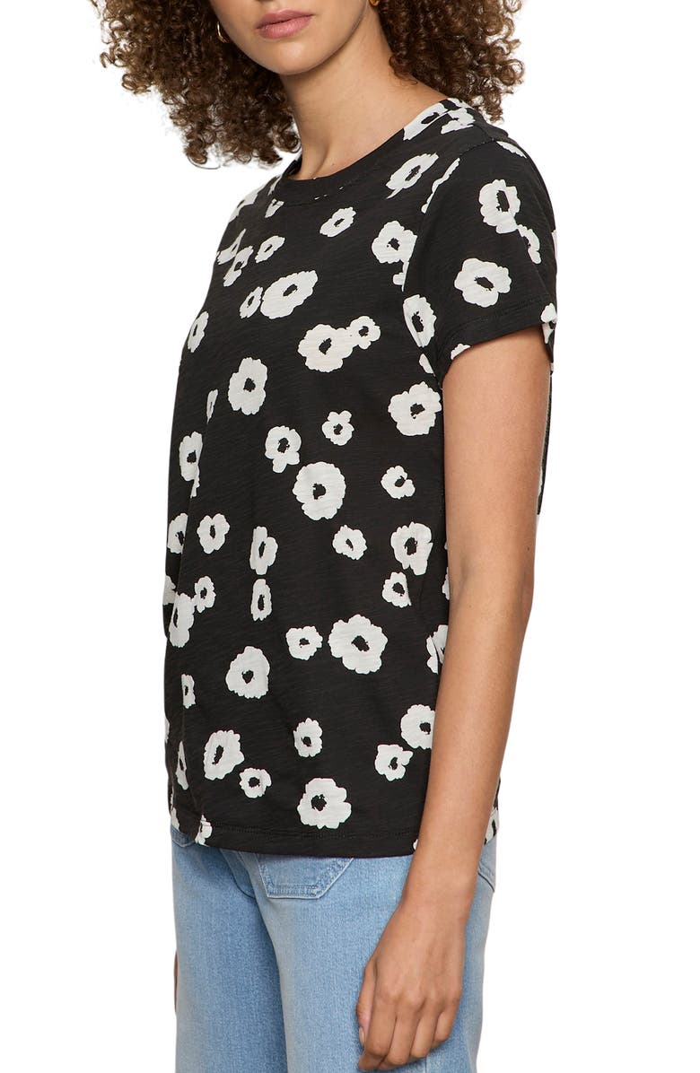 Sanctuary The Perfect T-Shirt, Alternate, color, Black Petite Blooms