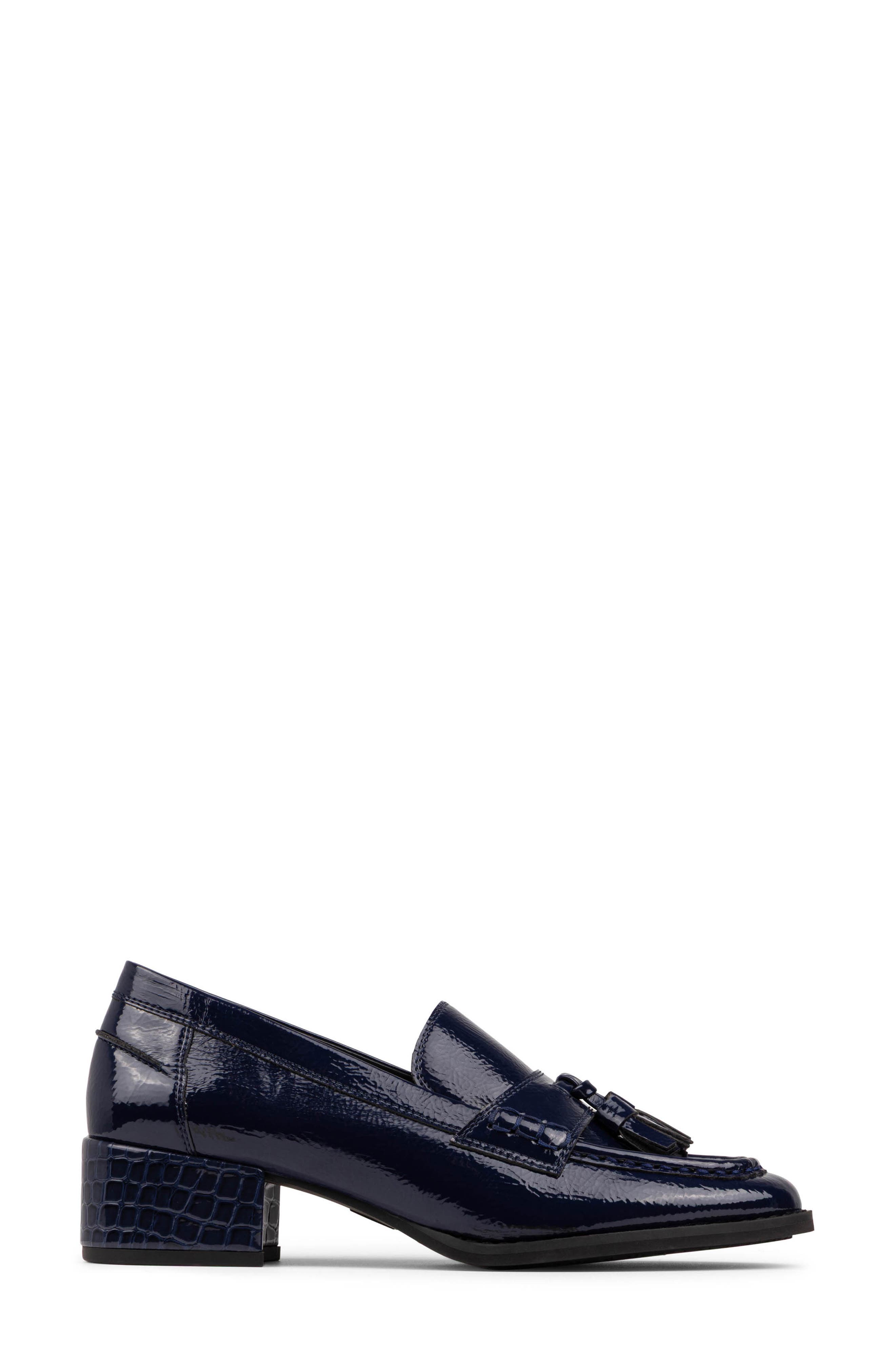 Donald Pliner Tassel Loafer Pump, Alternate, color, Navy
