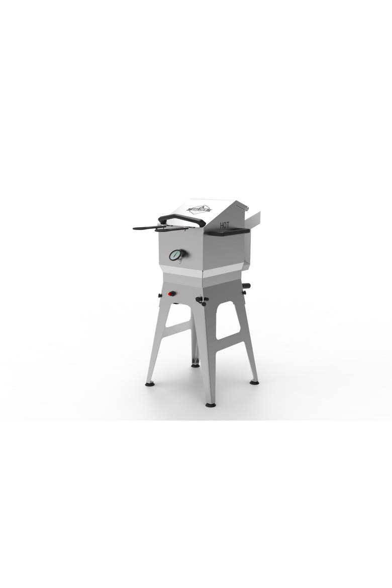 Outdoor Deep Fryer, 2 Baskets 57,000 BTU Outdoor Fryer, 4.37-Gal Oil Capacity, Main, color, Stainless Steel