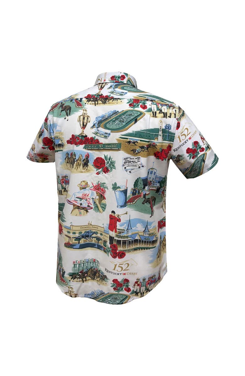 Reyn Spooner Men's Reyn Spooner  White 152nd Kentucky Derby Button-Down Shirt, Alternate, color, White