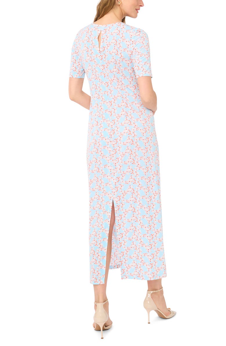 Vince Camuto Floral Print Maxi Dress, Alternate, color, Dew Blue