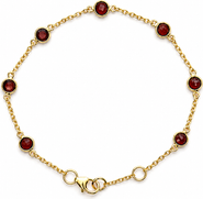 Zuvan January Birthstone Bracelet Garnet