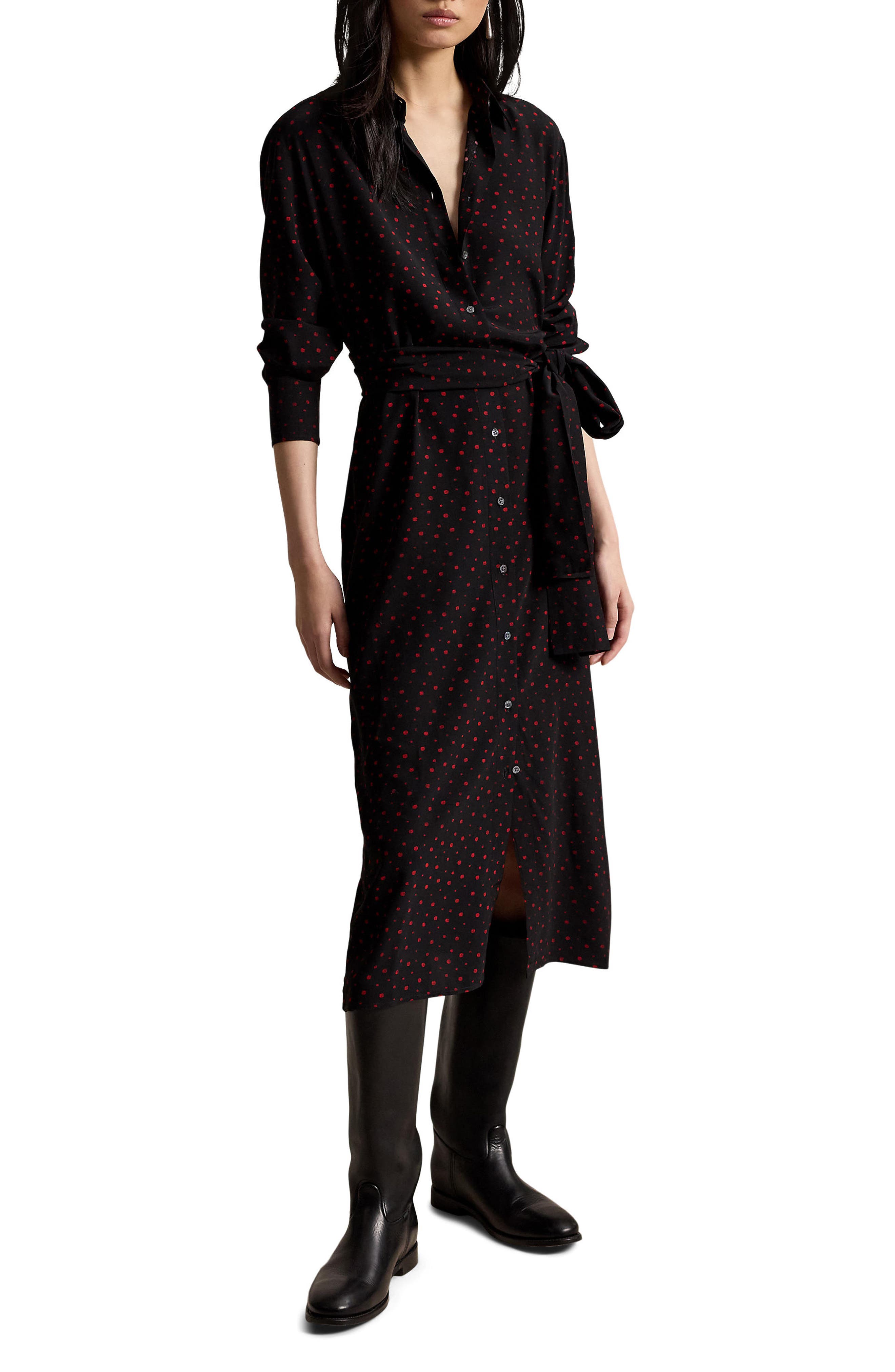 selected 2051 MULTI DOT BLACK-RED