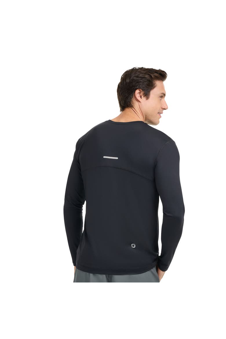 Men's Performance V-Neck Long Sleeve Shirt with Sun and UV Protection, Alternate, color, Black