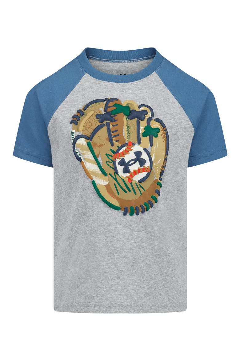 Kids' Baseball Glove Graphic Performance T-Shirt, Main, color, MOD GRAY HEATHER