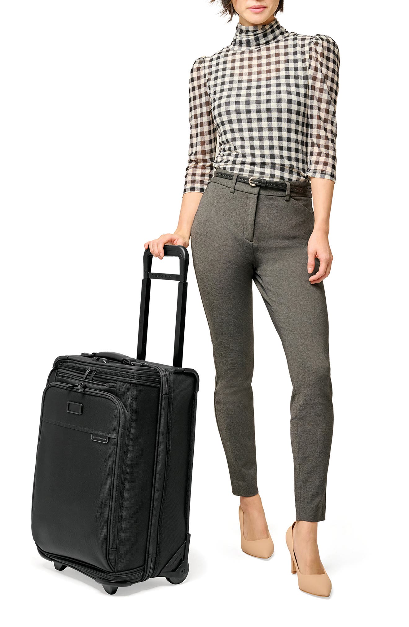 Briggs 
Riley Baseline Upright Wheeled Carry-On Garment Bag, Alternate, color, Black