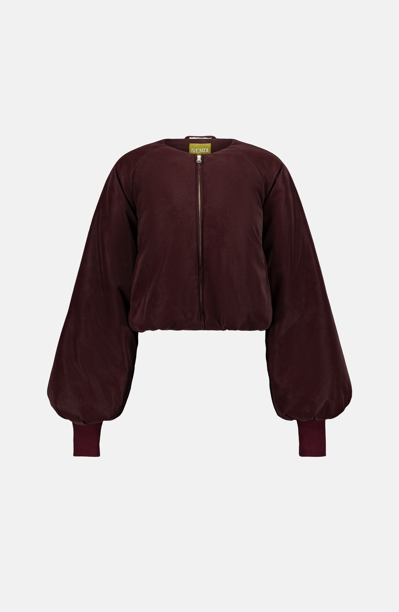SAEMDI Bordeaux Bomber Jacket, Main, color, Bordeaux