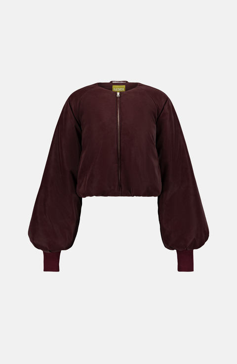 Bordeaux Bomber Jacket