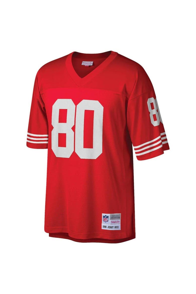 Men's Mitchell & Ness Jerry Rice Scarlet San Francisco 49ers Big & Tall 1990 Retired Player Replica Jersey, Alternate, color, Scarlet