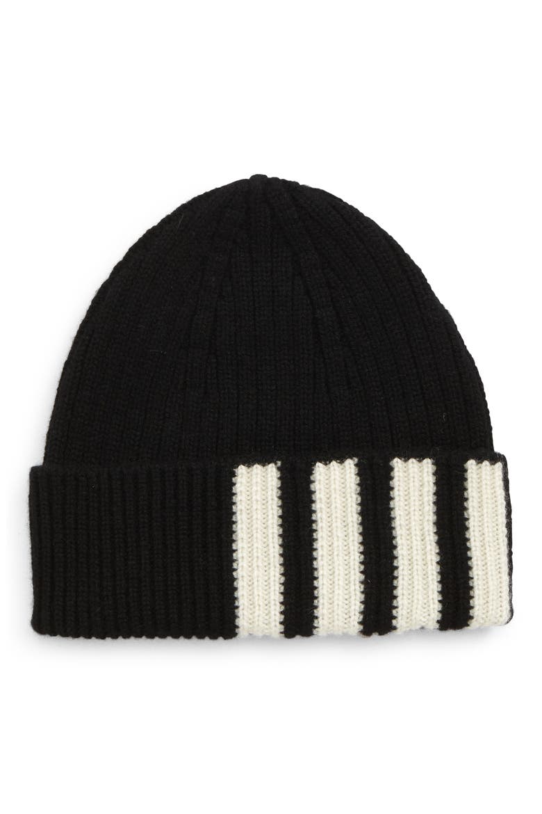Cashmere Beanie, Main, color, BLACK