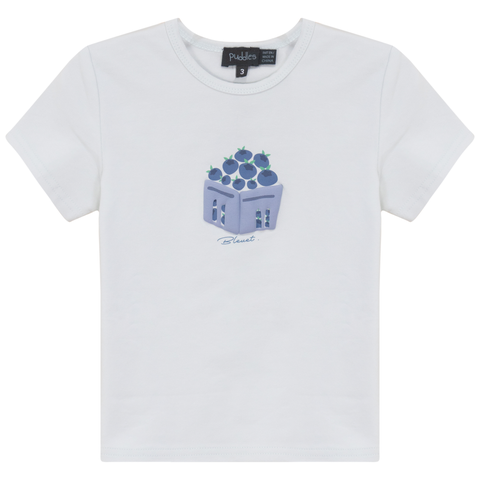Berry Box Blueberry Artwork Puff Detail T-Shirt (Toddler, Little Kid & Big Kid)